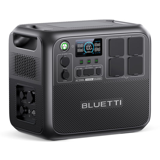 BLUETTI Portable Power Station AC200L, 2048Wh LiFePO4 Battery Backup, Expandable to 8192Wh w/ 4 2400W AC Outlets (3600W Power Lifting), Solar Generator for Camping, Home Use, Emergency