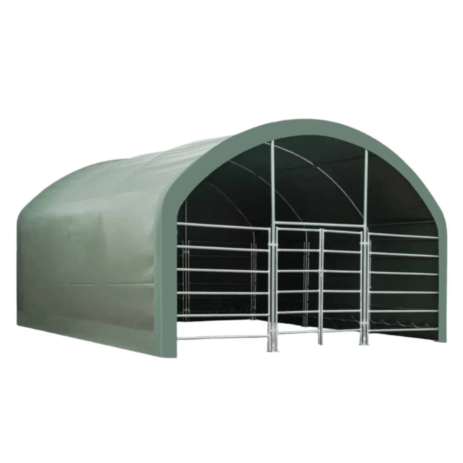 20' × 20' Heavy-Duty Livestock Corral Shelter with Front Door