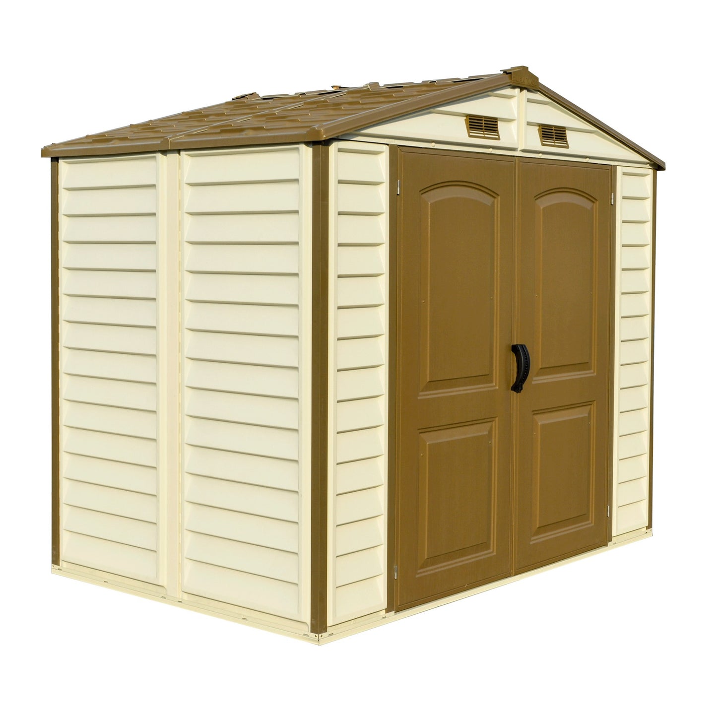 DuraMax 8ft x 6ft Storeall Vinyl Shed with Foundation Kit and window - Image 2