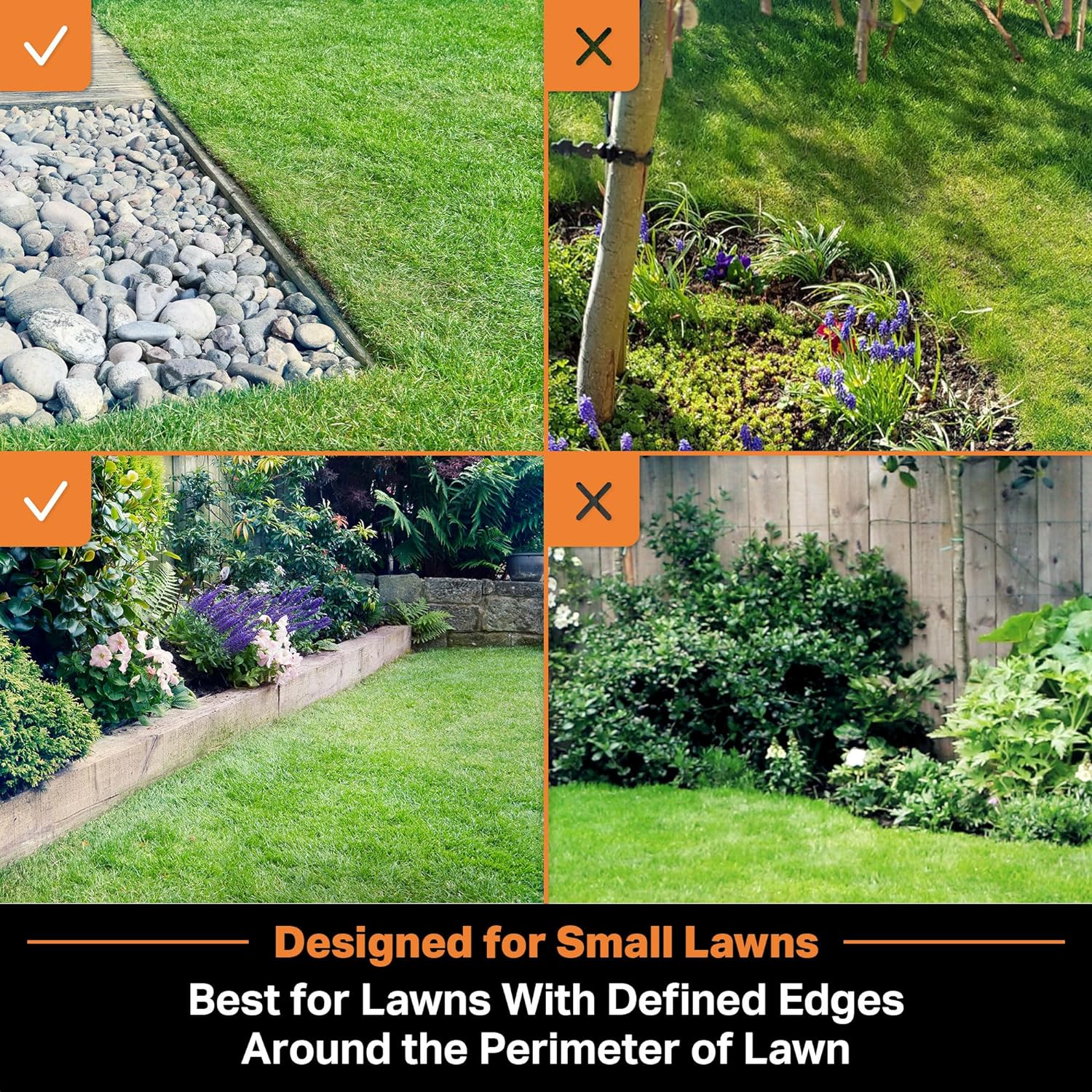 LawnMaster OcuMow™ Robot Lawn Mower Perimeter Wire Free Robotic for Small Yards up to 1000 Square feet Optical Navigation Automatic Obstacle Avoidance Low Noise Spot Cut and No Go Function - Image 12