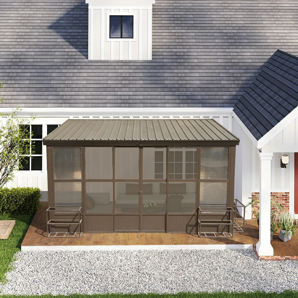 Wall Mounted Sunroom with Side Door - Image 47