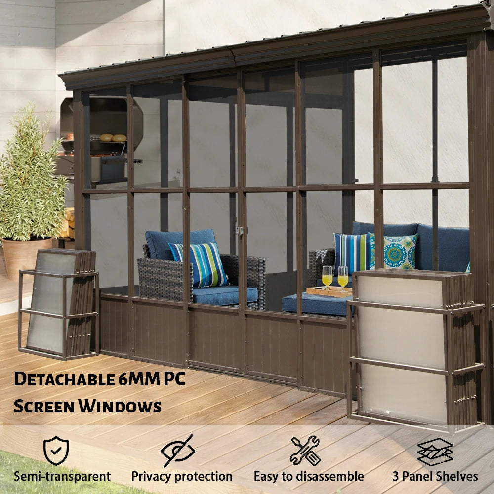 Wall Mounted Sunroom with Side Door - Image 41