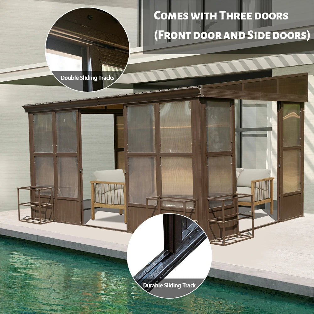 Wall Mounted Sunroom with Side Door - Image 43