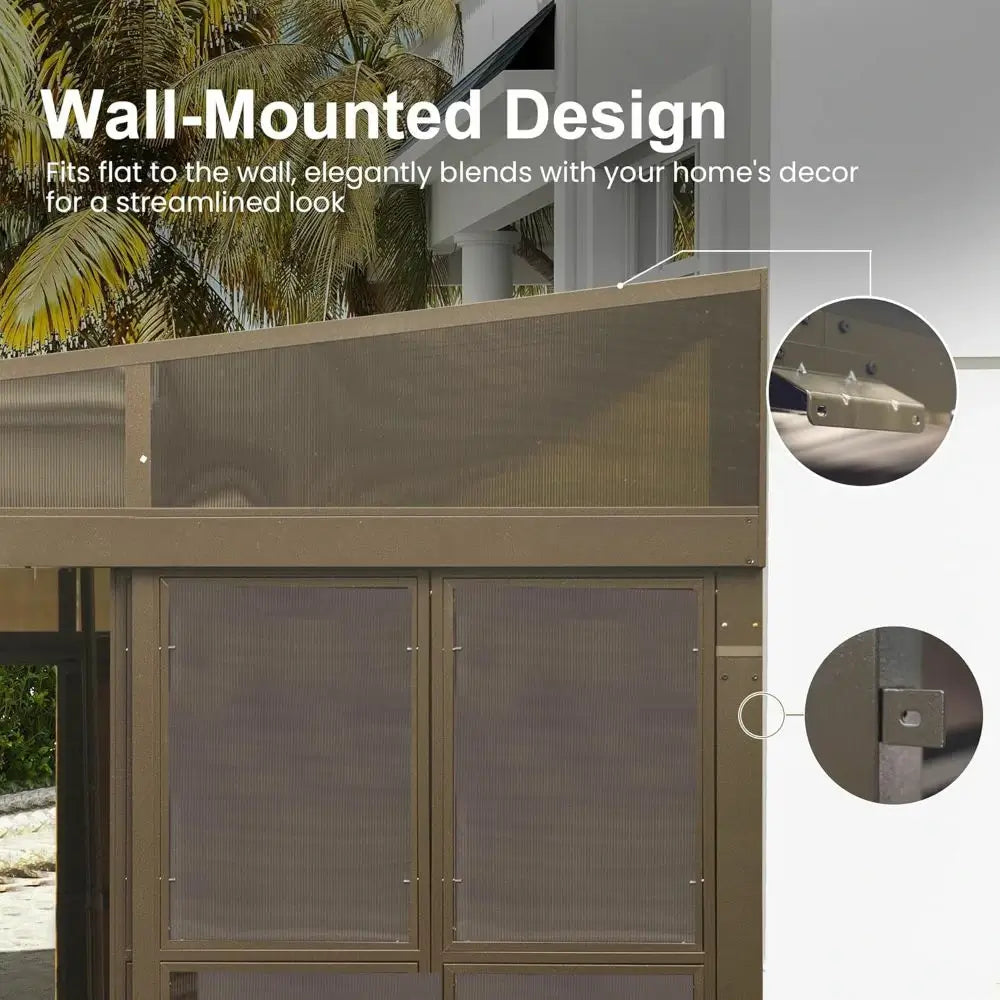 Wall Mounted Sunroom with Side Door - Image 14