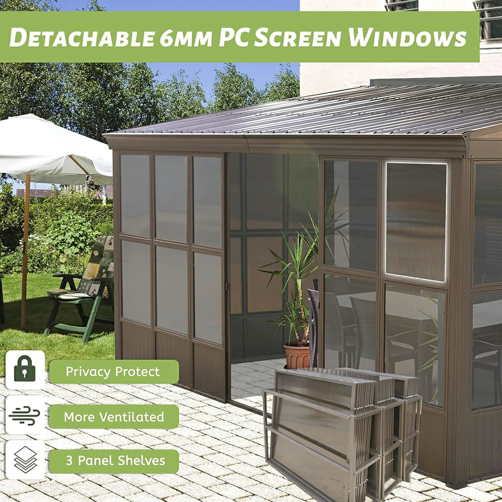 Wall Mounted Sunroom with Side Door - Image 17