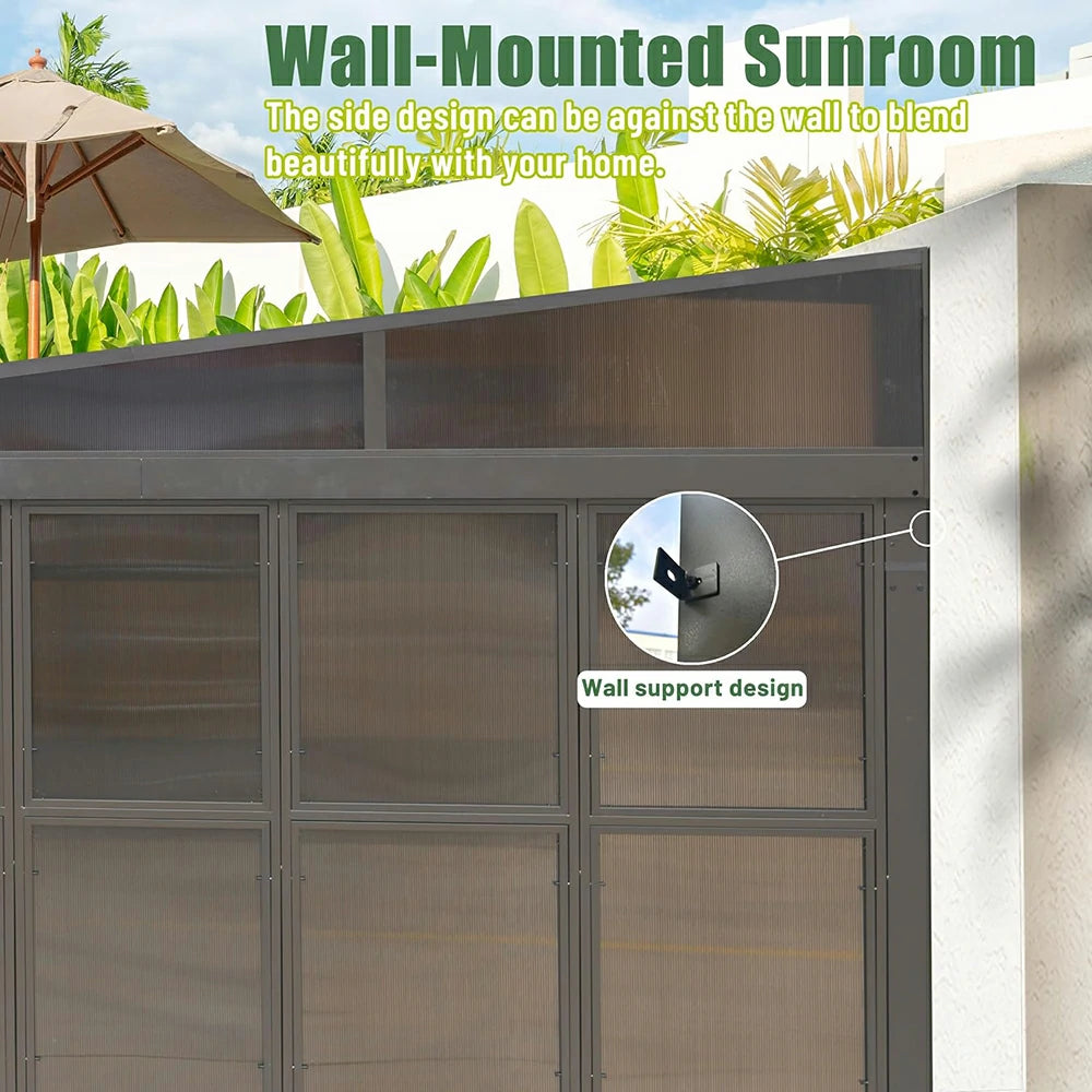 Wall Mounted Sunroom with Side Door - Image 21