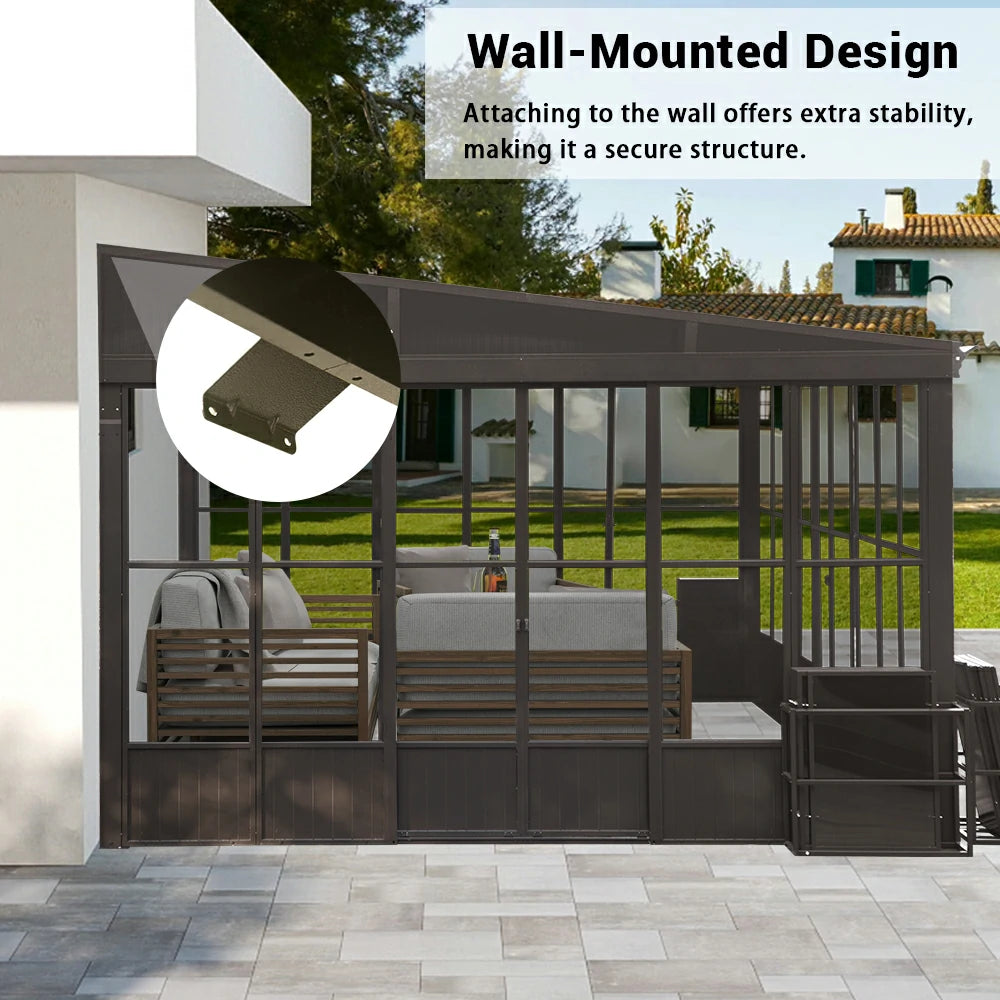 Wall Mounted Sunroom with Side Door - Image 37