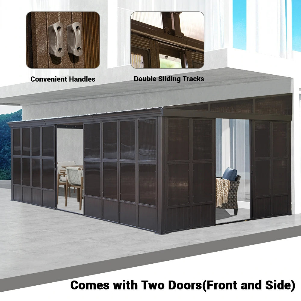 Wall Mounted Sunroom with Side Door - Image 32