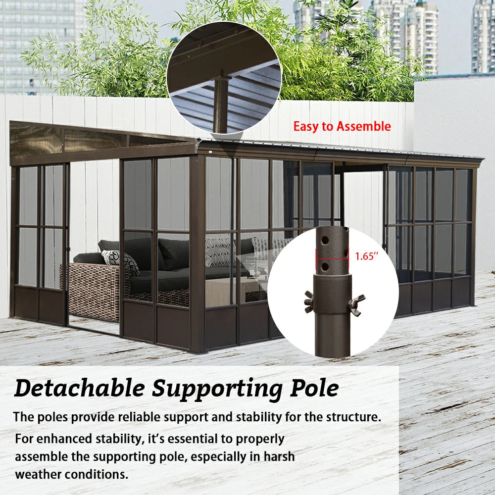 Wall Mounted Sunroom with Side Door - Image 35